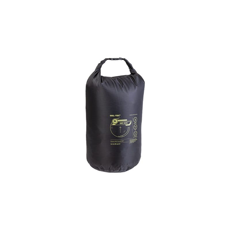 Dry bag impermeable 5 L verde en poliéster 210T con recubrimiento de poliuretano y costuras termoselladas