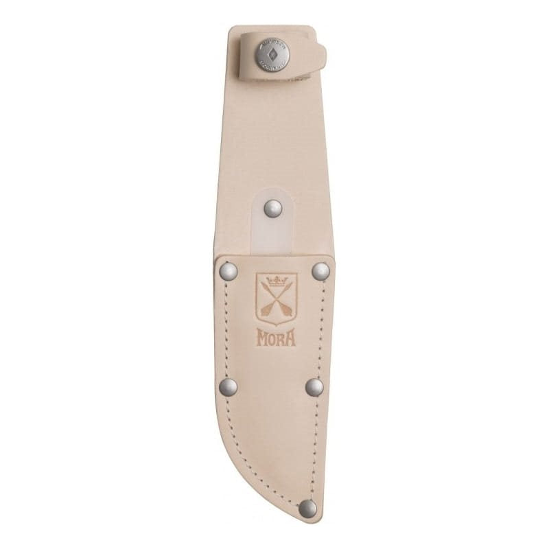 Cuchillo SCOUT 39 rojo con funda de cuero, mango de abedul y hoja de acero 12C27