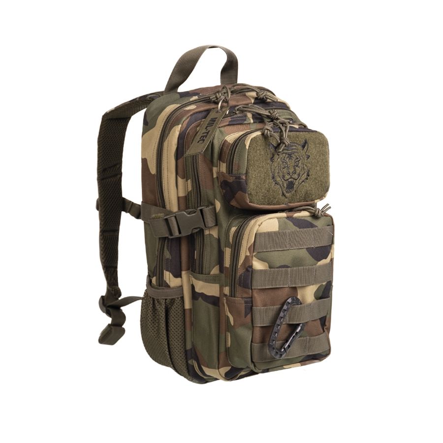 Mochila infantil US ASSAULT Woodland, 14 L, 38x23x20 cm, espalda acolchada y tirantes ergonómicos