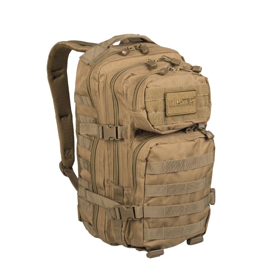 Mochila Assault I pequeña verde, 20 L, sistema MOLLE, tirantes acolchados y respaldo reforzado