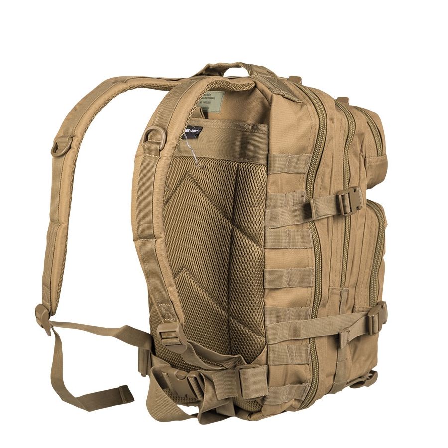 Mochila Assault I pequeña verde, 20 L, sistema MOLLE, tirantes acolchados y respaldo reforzado