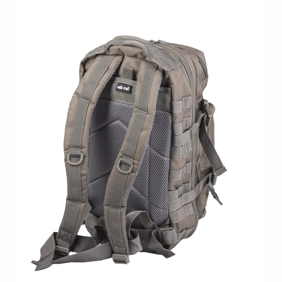 Mochila Assault I pequeña verde, 20 L, sistema MOLLE, tirantes acolchados y respaldo reforzado