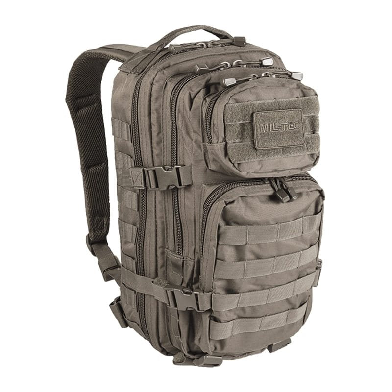 Mochila Assault I pequeña verde, 20 L, sistema MOLLE, tirantes acolchados y respaldo reforzado