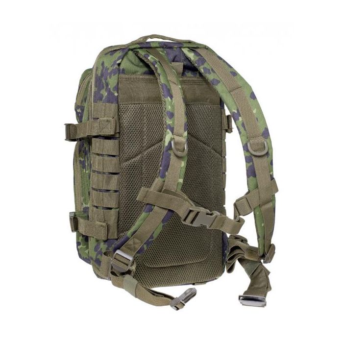 Mochila ASSAULT I pequeña M84 camuflaje danés, 20 l, con sistema MOLLE