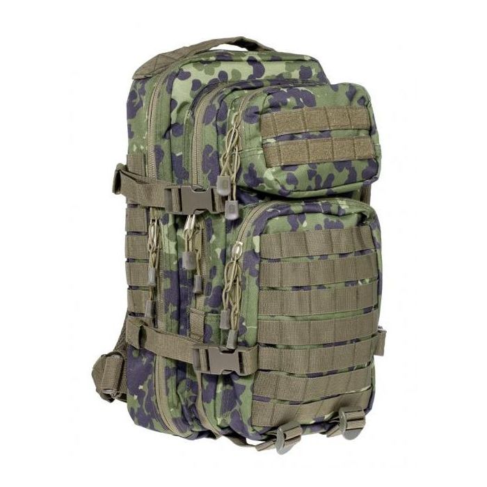 Mochila ASSAULT I pequeña M84 camuflaje danés, 20 l, con sistema MOLLE