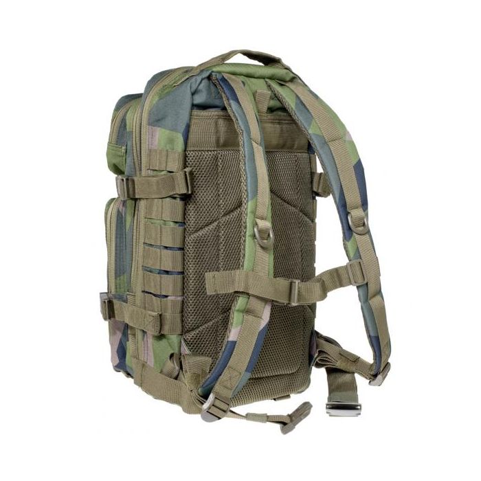 Mochila ASSAULT I M90 camuflaje sueco, 20 L, sistema MOLLE