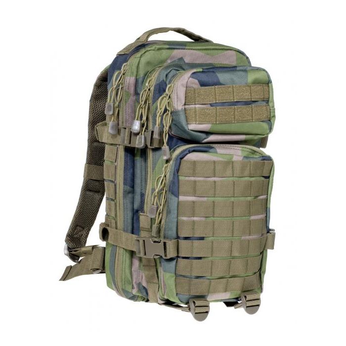 Mochila ASSAULT I M90 camuflaje sueco, 20 L, sistema MOLLE