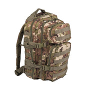 Mochila ASSAULT I pequeña 20 l en color oliva con sistema MOLLE, vista frontal