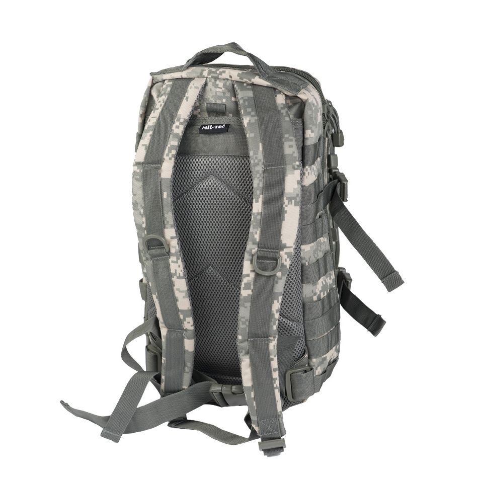 Mochila ASSAULT I pequeña 20 l en color oliva con sistema MOLLE, vista frontal