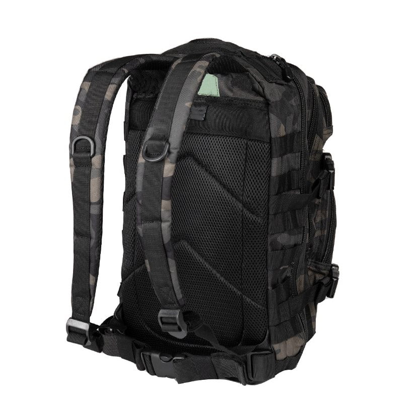 Mochila ASSAULT I pequeña 20 l en color oliva con sistema MOLLE, vista frontal