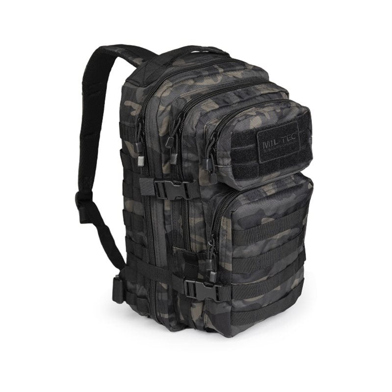 Mochila ASSAULT I pequeña 20 l en color oliva con sistema MOLLE, vista frontal