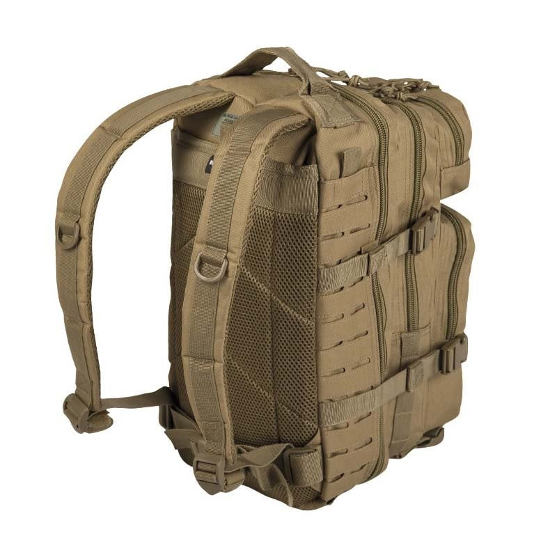 Mochila táctica ASSAULT I Laser Cut verde de aprox. 20 L con sistema MOLLE y bolsillos exteriores