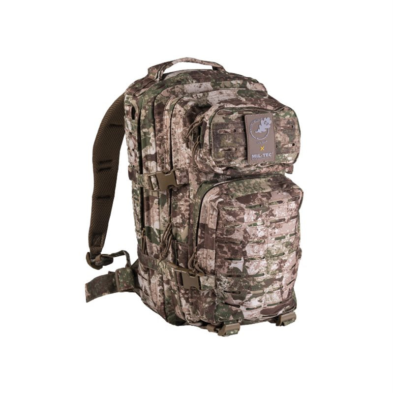 Mochila táctica ASSAULT I Laser Cut verde de aprox. 20 L con sistema MOLLE y bolsillos exteriores