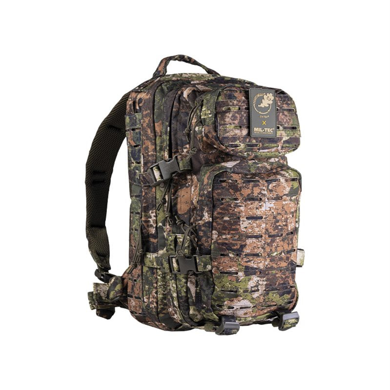 Mochila táctica ASSAULT I Laser Cut verde de aprox. 20 L con sistema MOLLE y bolsillos exteriores