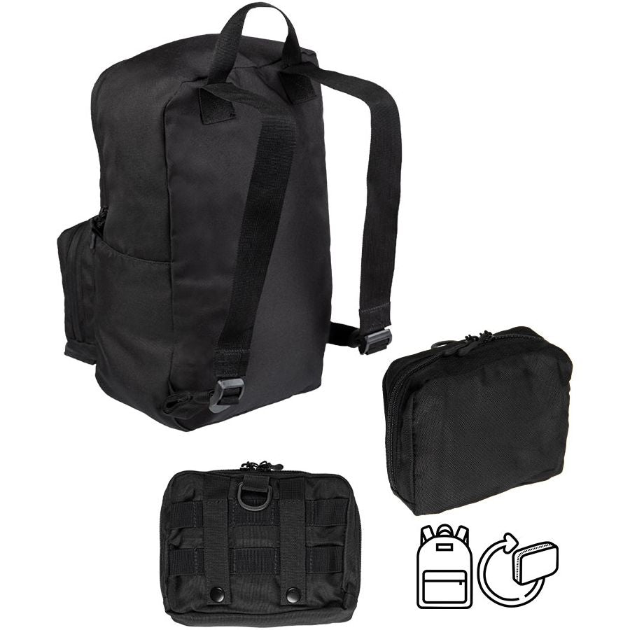 Mochila ASSAULT ULTRA COMPACT negra MIL-TEC vista frontal