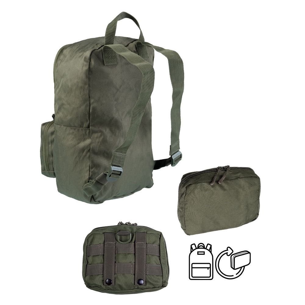 Mochila ASSAULT ULTRA COMPACT negra MIL-TEC vista frontal