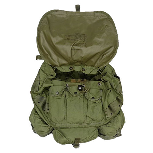 Mochila US ALICE L verde usada, vista frontal