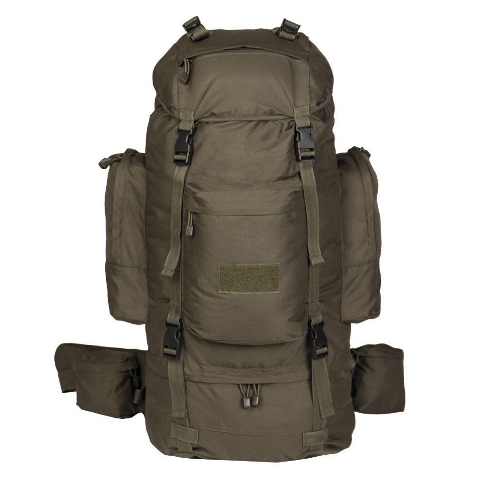 Mochila RANGER 75 L PES verde, rucksack de dos compartimentos con bolsillos laterales y frontal