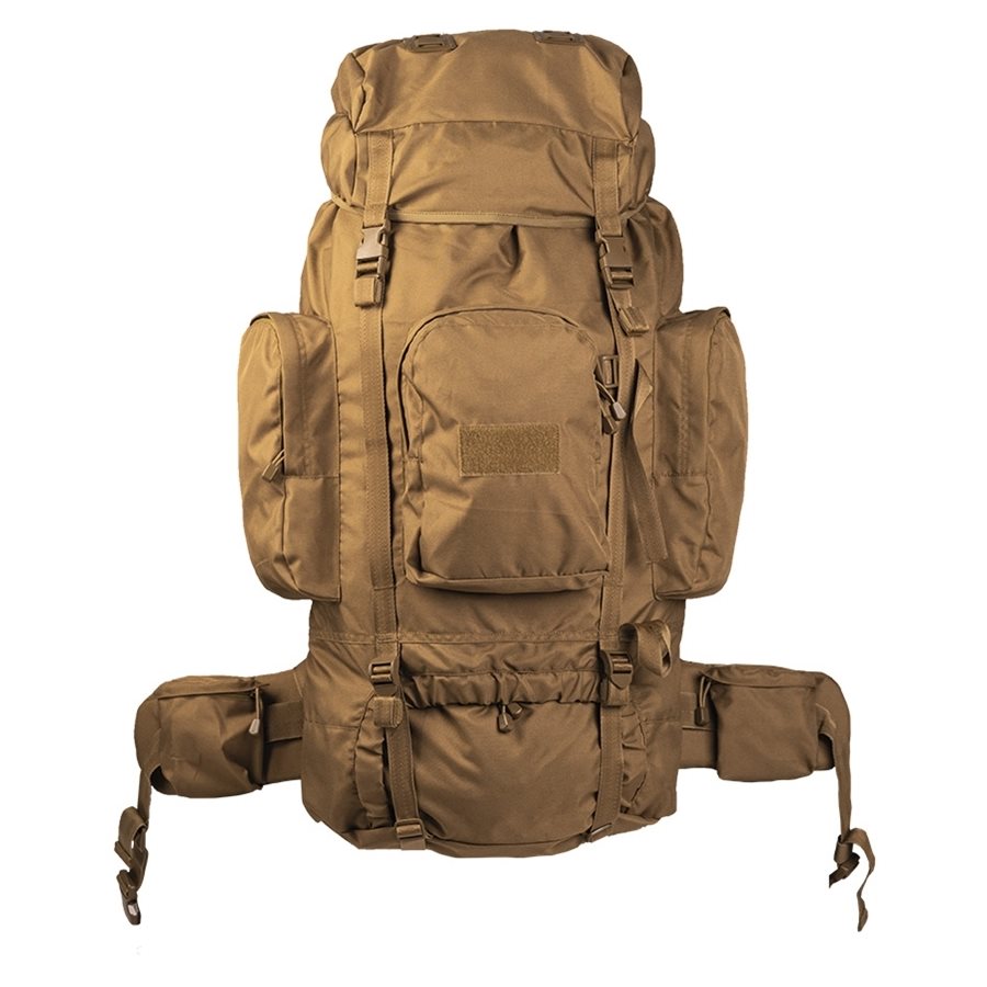 Mochila RECOM 88 l verde impermeable con doble compartimento y bolsillos exteriores