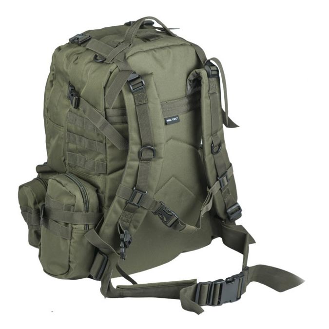 Mochila Defense Modular con riñonera desmontable, color verde, MIL-TEC