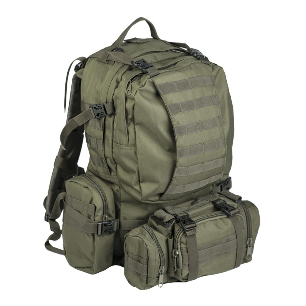 Mochila Defense Modular con riñonera desmontable, color verde, MIL-TEC