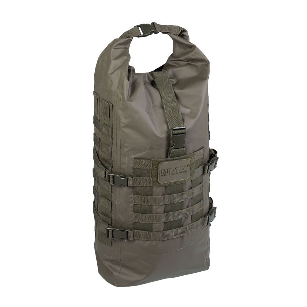 Mochila SEALS DRY verde 35 L resistente e impermeable con sistema MOLLE