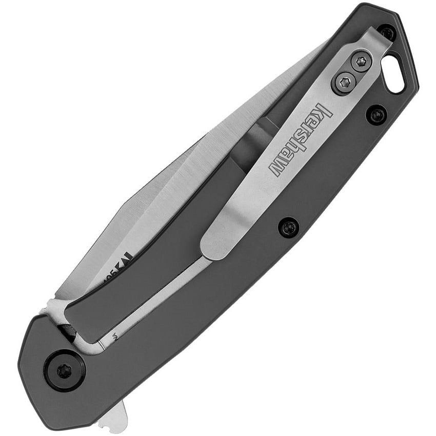 Navaja plegable ALIGN con hoja clip point 8Cr13MoV, cierre FrameLock y cachas de acero PVD