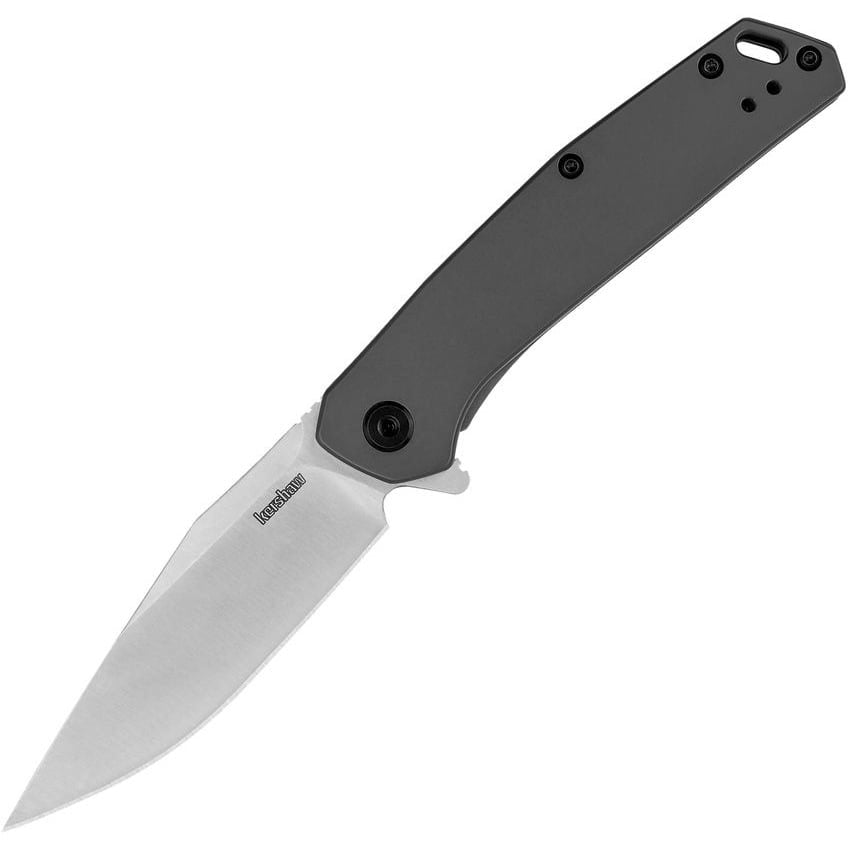 Navaja plegable ALIGN con hoja clip point 8Cr13MoV, cierre FrameLock y cachas de acero PVD