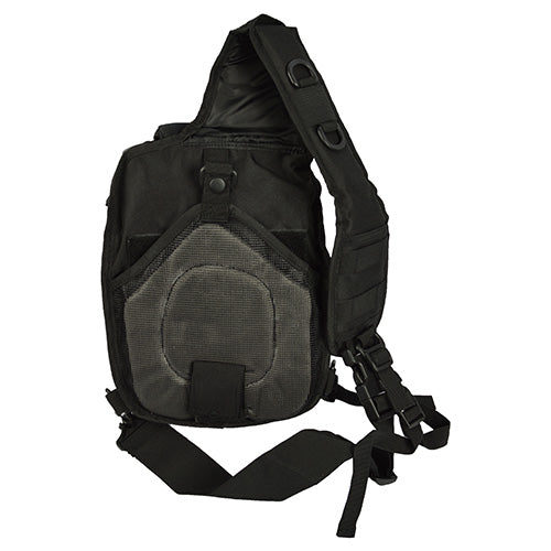 Mochila táctica ASSAULT pequeña verde con sistema MOLLE y correa acolchada para llevar en un hombro