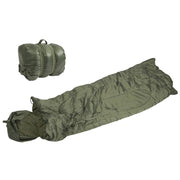Saco de dormir PILOT MIL-TEC verde, cremallera completa y almohadilla (+/- 0°C)