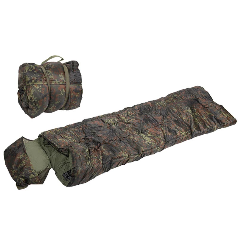 Saco de dormir PILOT negro con almohadilla y cremallera completa
