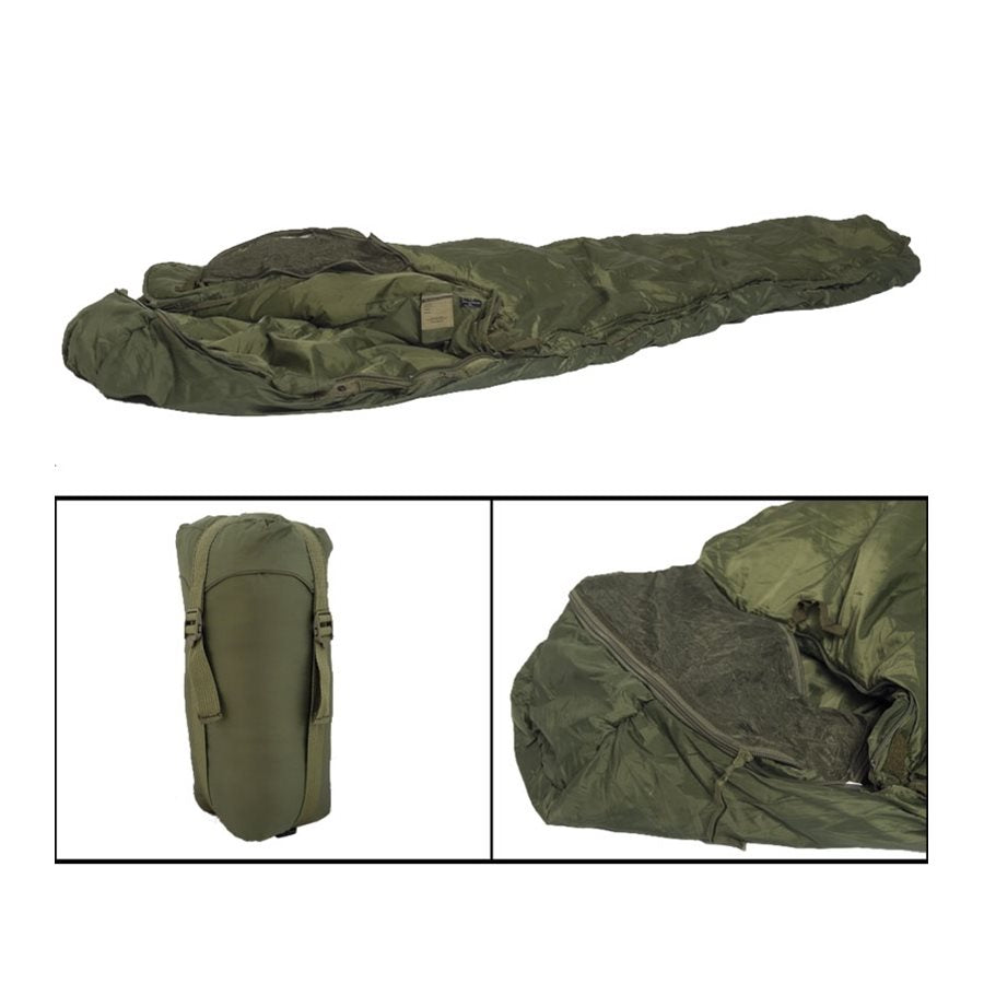 Saco de dormir TACTICAL T3 verde - nylon, confort 4°C, extremo -17°C