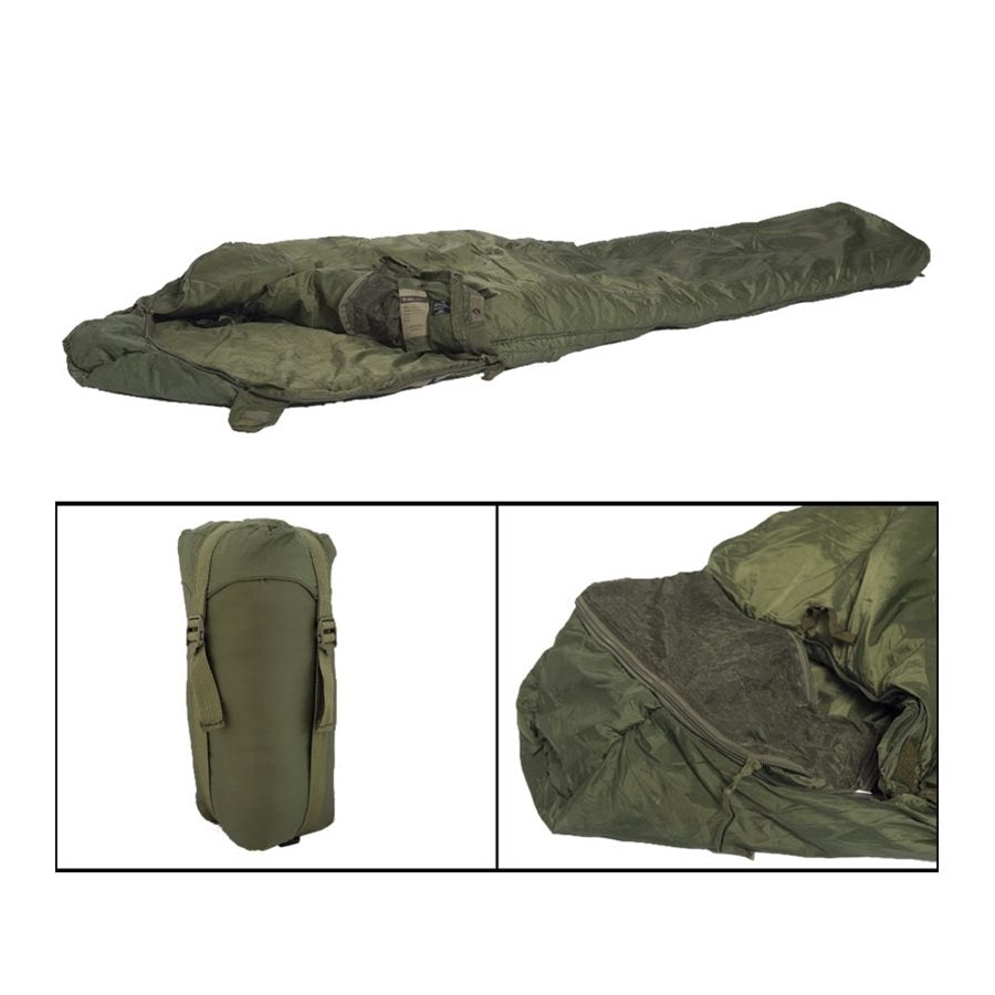 Saco de dormir TACTICAL T5 verde de nylon con revestimiento teflón