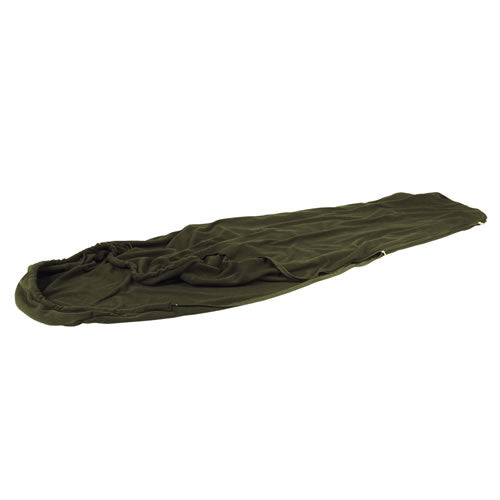 Forro de saco de dormir FLEECE verde, 100% poliéster