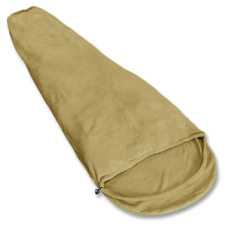 Forro de saco de dormir FLEECE verde, 100% poliéster