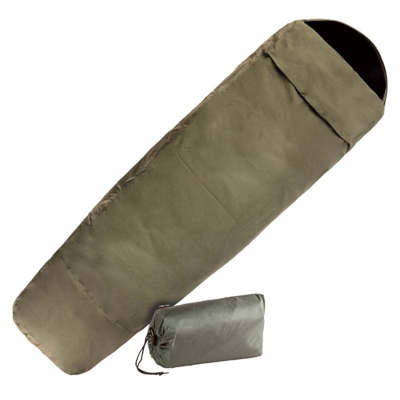 Funda para saco de dormir MODULAR verde de laminado multicapa