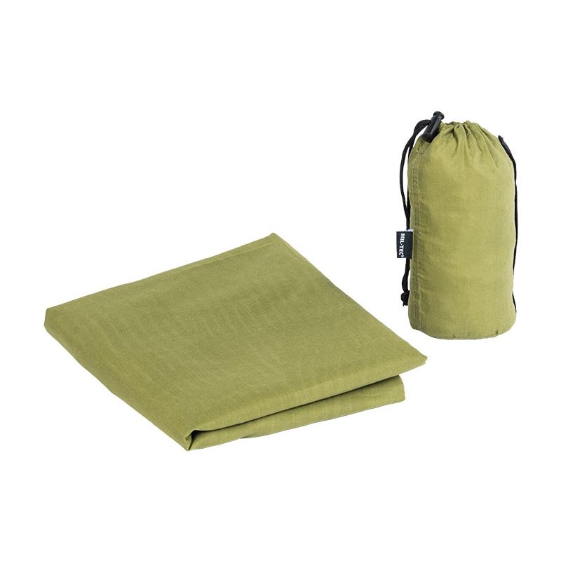 Funda higiénica verde para saco de dormir 190x80 cm