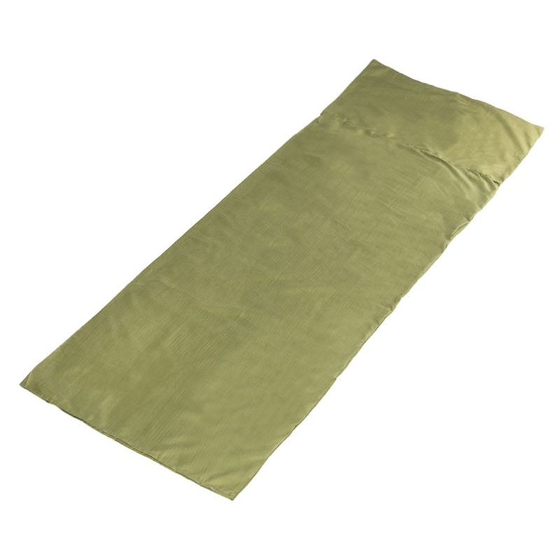 Funda higiénica verde para saco de dormir 190x80 cm