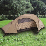 Tienda RECOM para 1 persona color Coyote vista exterior