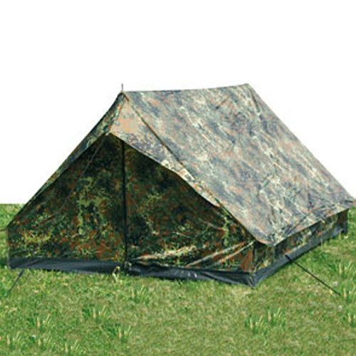 Foto de la tienda de campaña MINI PACK SUPER para 2 personas en Woodland, vista exterior con puerta y malla antimosquitos