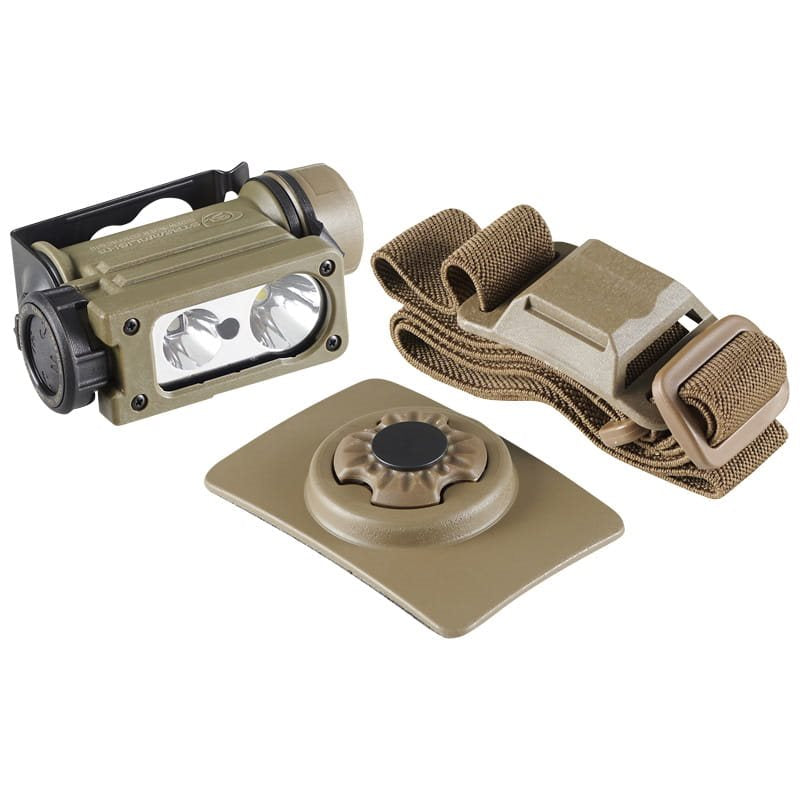 Linterna frontal SIDEWINDER COMPACT 3 resistente y compacta compatible con MOLLE, cinturón y casco
