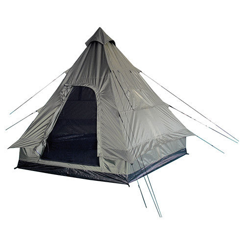 Tienda TIPI pirámide verde para 4 personas