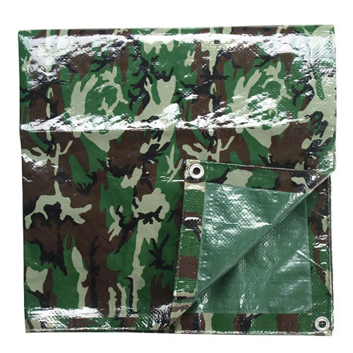 Lona camuflada woodland ABDECK 3x4 m con ojales