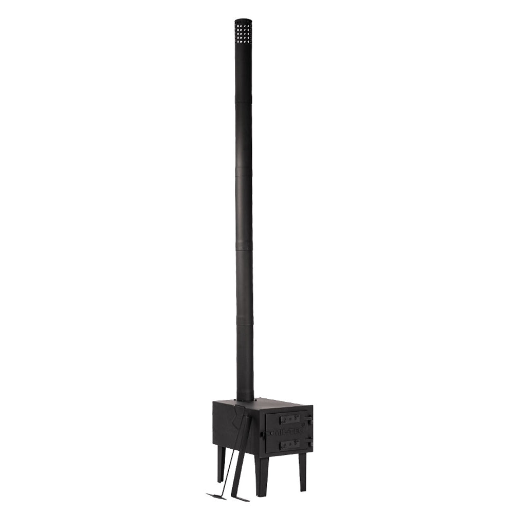 Estufa pequeña para tienda con chimenea, 30,5 x 47 x 23 cm