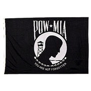 Bandera P.O.W./M.I.A. de poliéster POLY con dos ojales metálicos