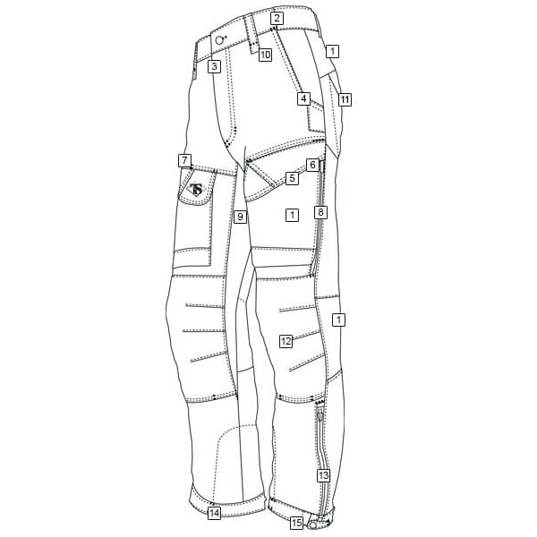 Pantalones 24-7 XPEDITION Coyote, rip-stop, mezcla poliéster/algodón y nylon/spandex