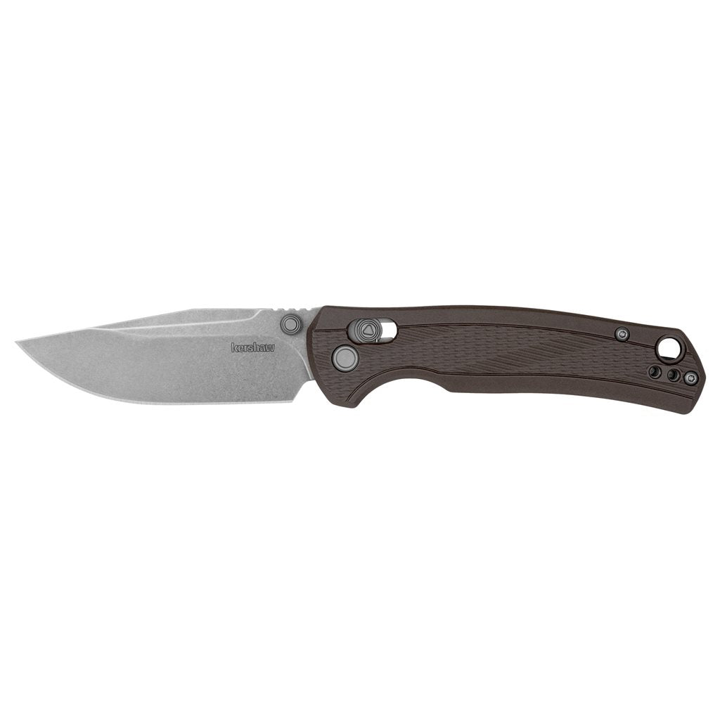 Cuchillo plegable MANEUVER de Kershaw con empuñadura de nylon texturado y hoja stonewashed