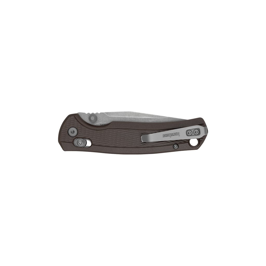 Cuchillo plegable MANEUVER de Kershaw con empuñadura de nylon texturado y hoja stonewashed