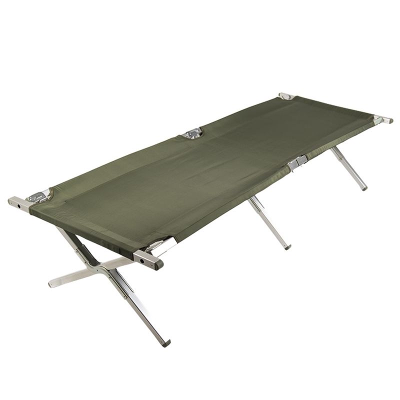 Camilla plegable tipo US verde con armazón reforzado de aluminio