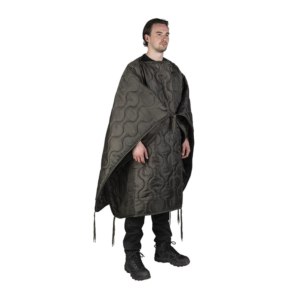Forro para poncho Woobie multifunción verde MIL-TEC en poliéster 210T rip-stop con acolchado interior